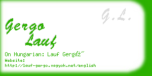gergo lauf business card